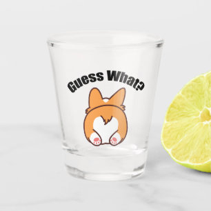 Rate was Corgi Hintern Spaß Schnapsglas