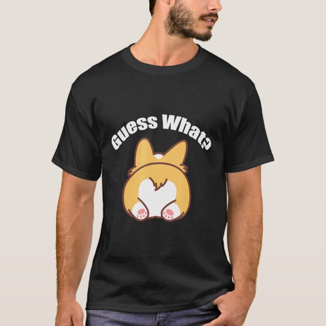 Rate was Corgi Hintern Spaß T-Shirt (Vorderseite)