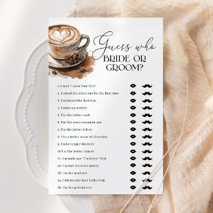 Rate-wer Braut oder Bräutigam Kaffee Brautparty-Sp