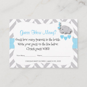 Rate wie viele - Blue Elephant Begleitkarte