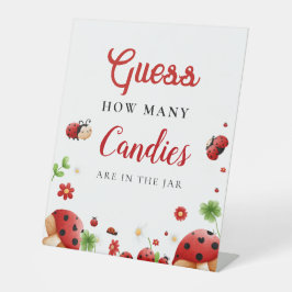 Rate wie viele Bonbons Liebe Bug Baby Dusche Schil Sockelschild