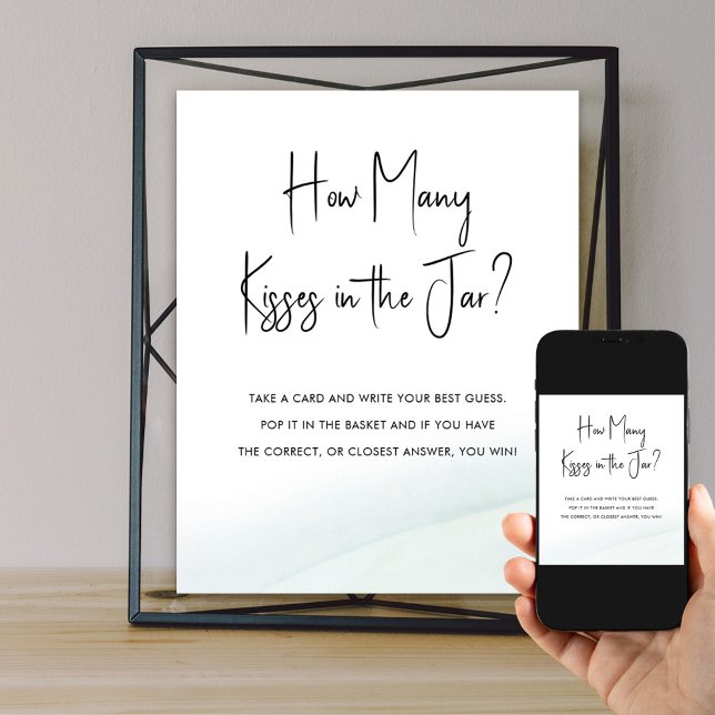 Rate, wie viele Brautparty Game Green Wash Poster (Bridal Shower guessing game poster available to order printed and as a digital download)