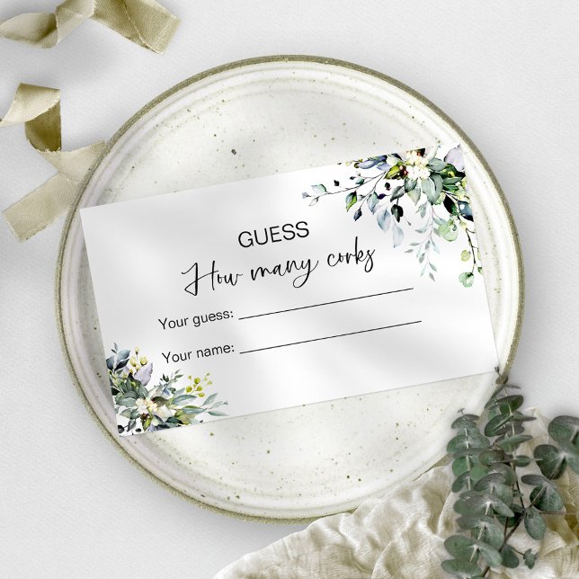 Rate, wie viele Corks Bridal Game Begleitkarte (Von Creator hochgeladen)