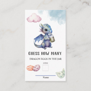 Rate, wie viele Dragon Eggs Baby Showspiel Begleitkarte