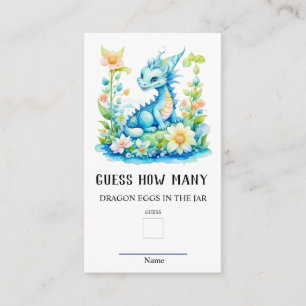 Rate, wie viele Dragon Eggs Baby Showspiel Begleitkarte