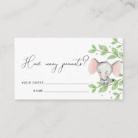 Rate, wie viele Erdnüsse Elephant Baby Shower Game