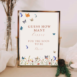 Rate Wie viele Kisses Brautparty Butterfly Game Poster