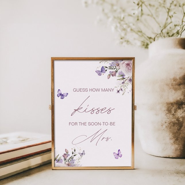 Rate, wie viele Kisses Brautparty Butterfly Poster (Von Creator hochgeladen)