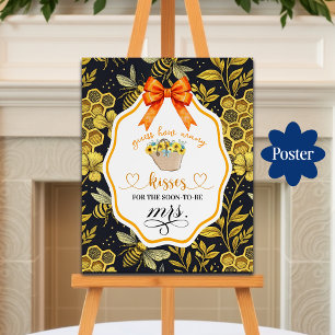 Rate, wie viele Kisses Brautparty Game Poster