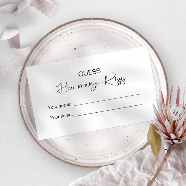 Rate wie viele Kisses Bridal Game Begleitkarte (Von Creator hochgeladen)