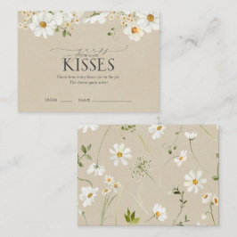 Rate, wie viele Kisses Daisy Brautparty Game Begleitkarte