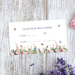 Rate, wie viele Kisses Floral Butterfly Game Begleitkarte