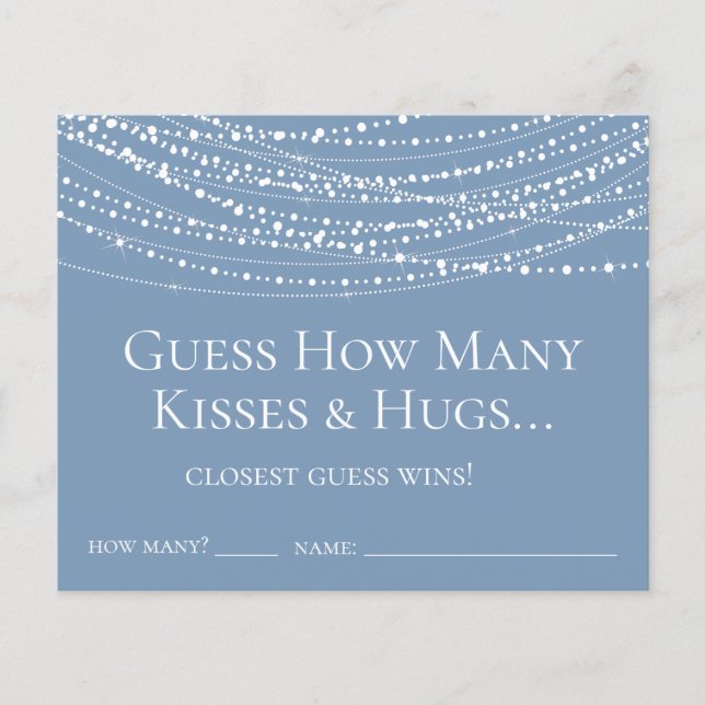 Rate, wie viele Küsse und Hugs Dusty Blue Lights (Vorderseite)