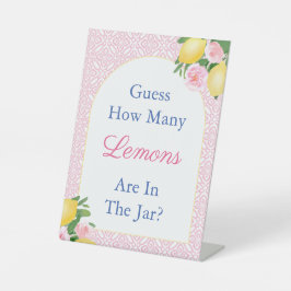 Rate, wie viele Lemons Brautparty Game Sockelschild