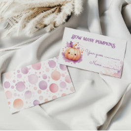 Rate, wie viele Pumpkins Halloween Baby Showspiel Begleitkarte