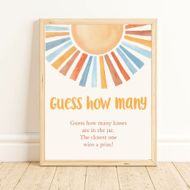 Rate, wie viele Sonnenschein Babydusche-Spiel Poster