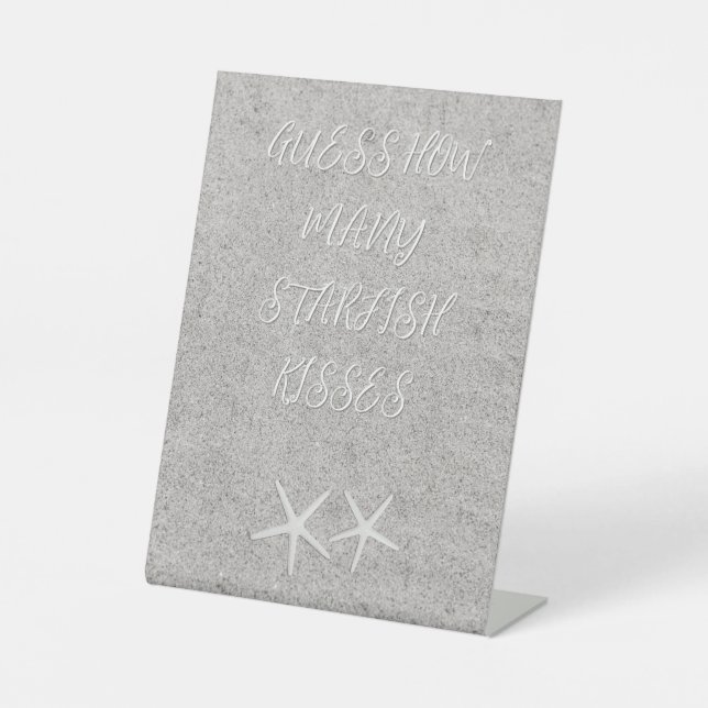 Rate, wie viele Starfish Sockelschild (Vorderseite)