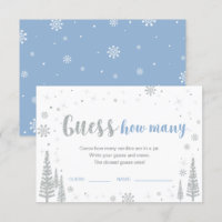 Rate wie viele | Winter Blue Baby Shower Game Invi