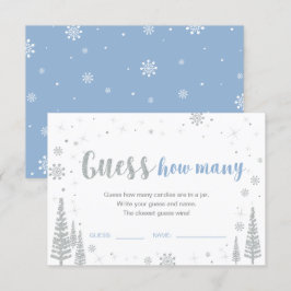 Rate wie viele | Winter Blue Baby Shower Game Invi Einladung
