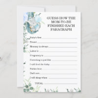 Rate wie wenig Peanut Elephant Baby Shower Game