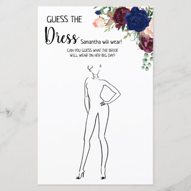 Raten Sie das Kleid Brautparty englisch spanisch S (Vorderseite)