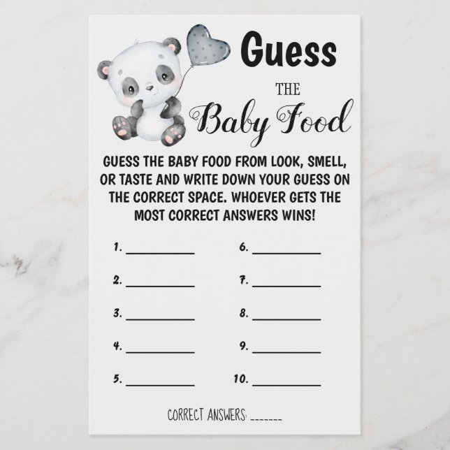 Raten Sie mal! | Baby Showkarte Flyer (Vorne)