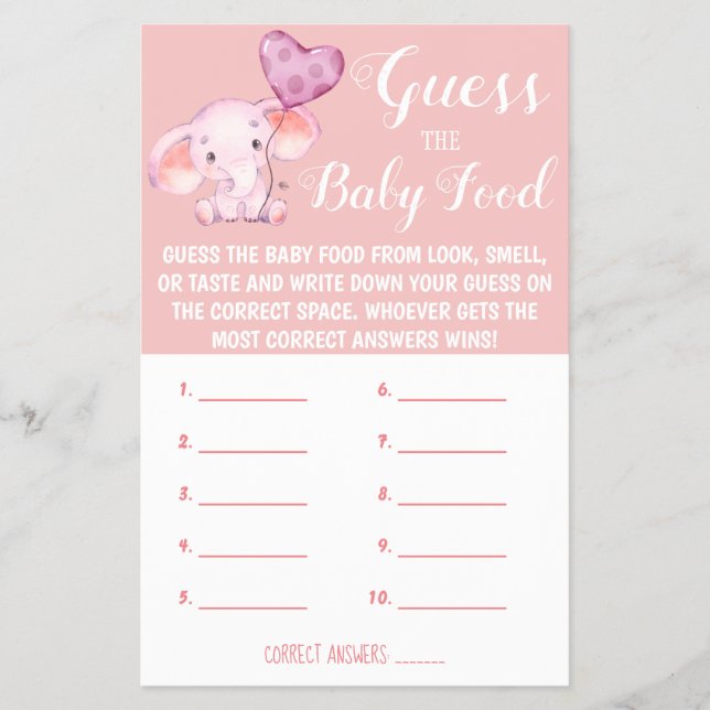 Raten Sie mal! | Baby Showkarte Flyer (Vorne)
