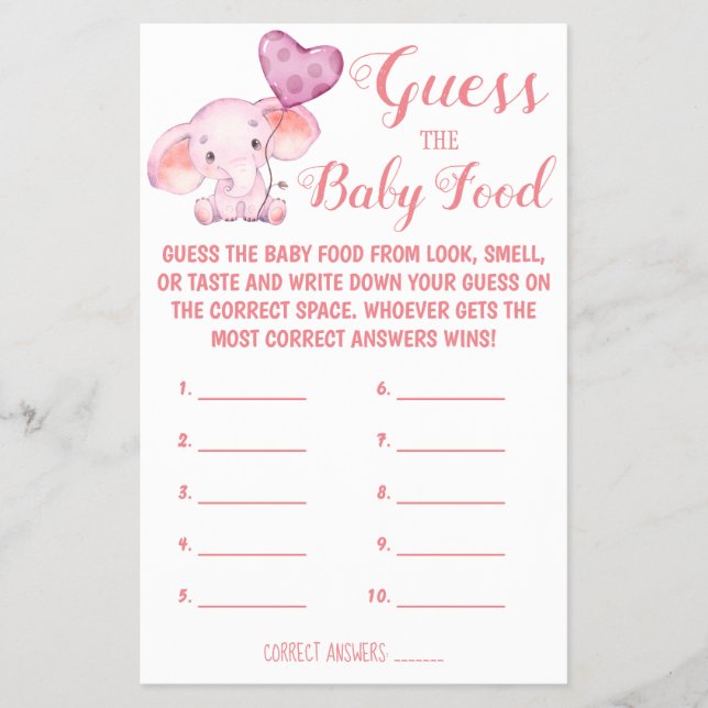 Raten Sie mal! | Baby Showkarte Flyer (Vorne)