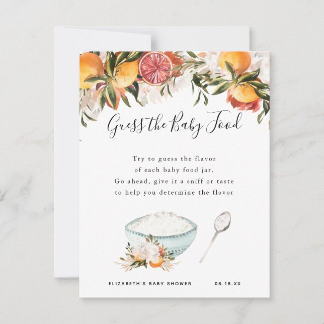 Raten Sie mal! | Baby Showspiel (Vorderseite)