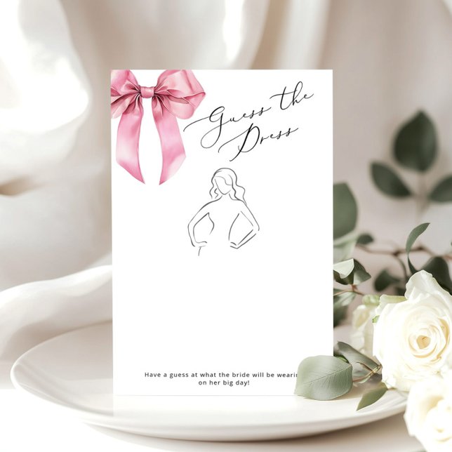 Raten Sie mal, das Kleid Pink Bow Script Bridal Ga (Von Creator hochgeladen)