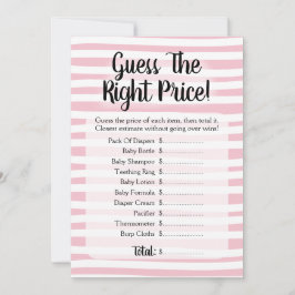 Raten Sie mal, das Preisbaby Duschspiel pink weiß Einladung