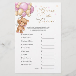Raten Sie mal, das Price Bear Balloons Baby Shower