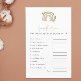 Raten Sie mal, das Price Boho Rainbow Baby Shower 