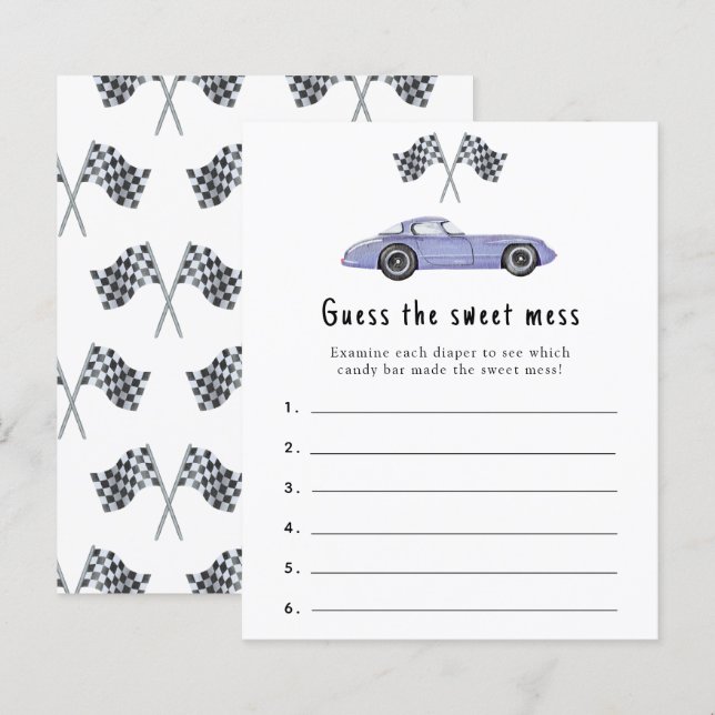 Raten Sie mal, das süße Schlamassel - Racing Baby  (Vorne/Hinten)