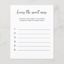 Raten Sie mal, das Sweet Mess - Baby Shower Game