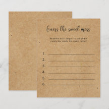 Raten Sie mal, das Sweet Mess - Baby Shower Game