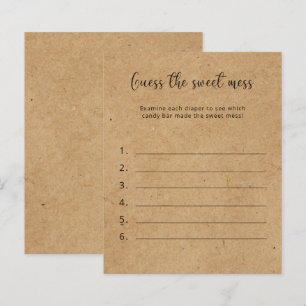 Raten Sie mal, das Sweet Mess - Baby Shower Game