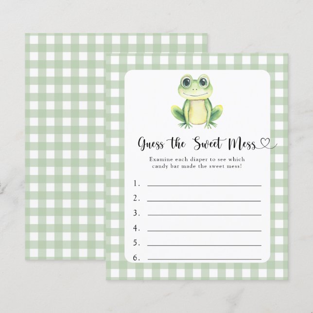 Raten Sie mal das Sweet Mess Spiel - Kleiner Frosc (Vorne/Hinten)