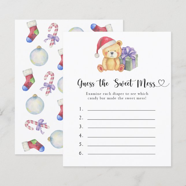 Raten Sie mal, das Sweet-Mess-Spiel - Winterbär (Vorne/Hinten)
