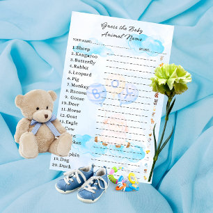 Raten Sie mal die Baby Animal Game Baby Dusche