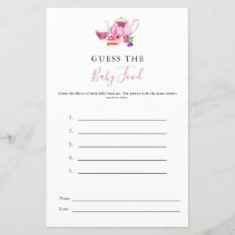 Raten Sie mal, die Baby Food Shower Tea Dusty Rose