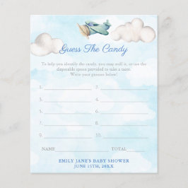 Raten Sie mal die Candy Game Card Travel Theme Bab Flyer