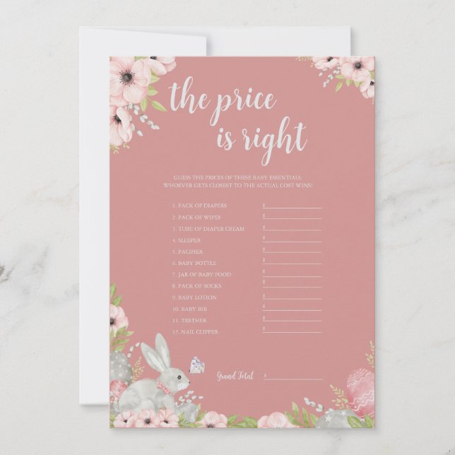 Raten Sie mal die passende Baby Shower Game Card Einladung (Vorderseite)