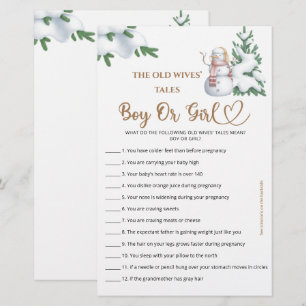 Raten Sie mal, Junge oder Girl Tales Winter Baby D