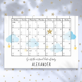 Raten Sie mal, wann und wann das Baby Shower Game  Poster