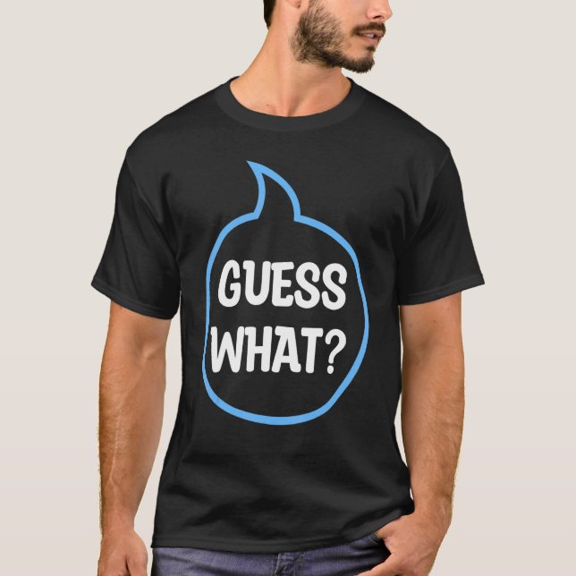 Raten Sie mal, was auf der Rückseite ich ein große T-Shirt (Vorderseite)
