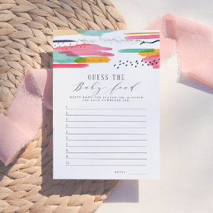 Raten Sie mal, was das Baby zu essen hat Moderne Einladung