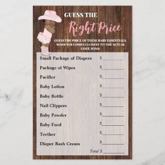 Raten Sie mal, was die OM für Cowgirl Baby Shower Flyer