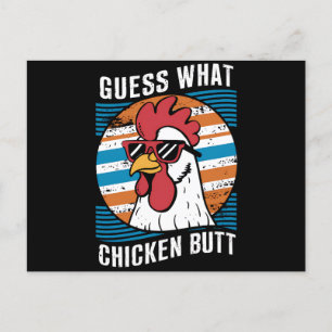 Raten Sie mal, was Hühnchen Hintern Funny Chicken Postkarte