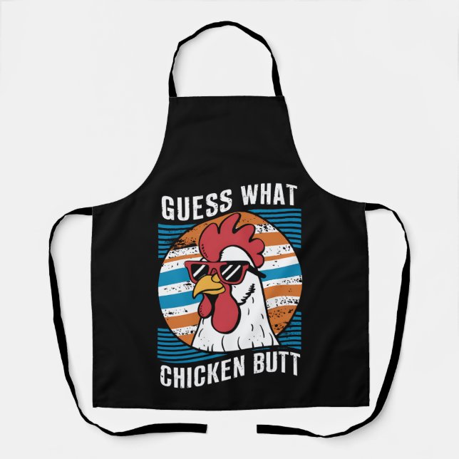 Raten Sie mal, was Hühnchen Hintern Funny Chicken  Schürze (Vorderseite)